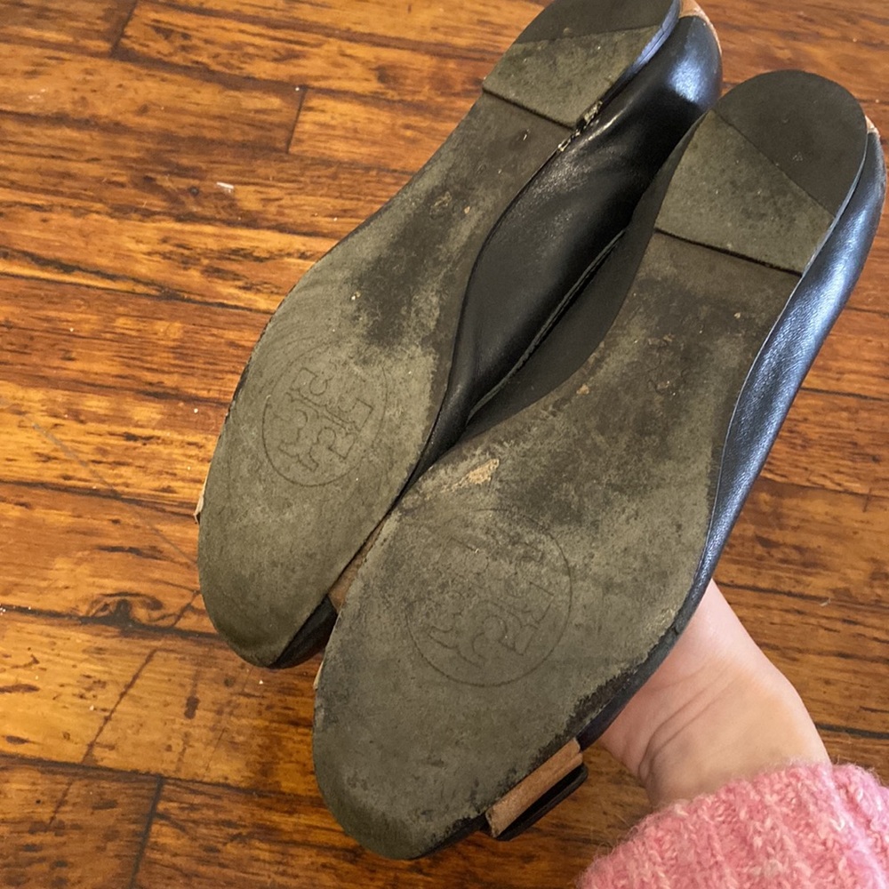 Tory Burch Black Buckle Ballet Flats - Picture 4 of 7
